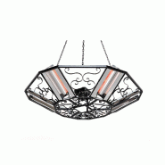 Lustre en fer forgé à émetteurs infrarouge beiges - FRICO - LUF0415W Lustre en fer forgé à émetteurs infrarouge beiges - FRICO - LUF0415W
