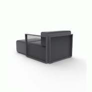 Module chaise-longue gauche THE FACTORY - anthracite