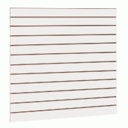 Panneau rainuré R10 L120xP120cm épaisseur 18mm - blanc mat