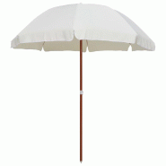 Parasol de jardin avec mât en acier 240 cm Sable Modèle Jardin Upsilon - 47799