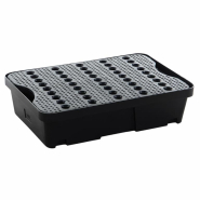 Petit bac de rétention en polyéthylène avec caillebotis de 20 litres - BPJ20 Petit bac de rétention en polyéthylène avec caillebotis de 20 litres - BPJ20