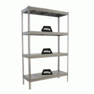 PROREGAL Étagère pour charges lourdes BIG METAL YETI FOUR | HxLxP 200x150x75cm | Charge du compartiment 400kg | Galvanisé - gris métal PR_RS23-14 PROREGAL Étagère pour charges lourdes BIG METAL YETI FOUR | HxLxP 200x150x75cm | Charge du compartiment 400kg | Galvanisé - gris métal PR_RS23-14