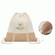 Sac à cordon avec détails jute mo9516-13 Sac à cordon avec détails jute mo9516-13