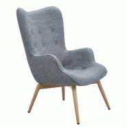SalesFever Fauteuil rembourré en tissu tissé | Structure en métal, aspect bois, chêne | L 80 x P 99 x H 92 cm | gris - gris multi-matériau 329962 SalesFever Fauteuil rembourré en tissu tissé | Structure en métal, aspect bois, chêne | L 80 x P 99 x H 92 cm | gris - gris multi-matériau 329962