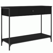 Table console noir 100x34,5x75 cm bois d'ingénierie Modèle Atlas Studio Élite - 834160