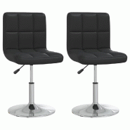 VidaXL Chaises à manger lot de 2 noir similicuir Modèle Vega Chic - 334180