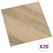 Vidaxl planches de plancher autoadhésives 20pcs pvc 1,86m² marron rayé 330140