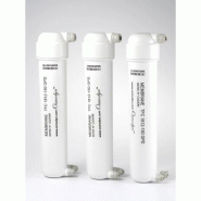 3 membranes encapsulées 150 GPD - Osmodyn - élimine 99,999% des contaminants 3 membranes encapsulées 150 GPD - Osmodyn - élimine 99,999% des contaminants