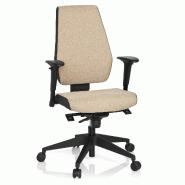 Chaise de bureau / Chaise pivotante PRO-TEC 500 tissu gris foncé/beige hjh OFFICE - beige polyester 608819