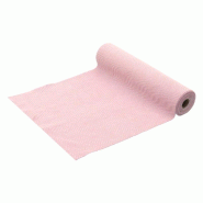 Chemin de table velours rose 28cm x 3m