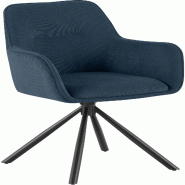 CLP Chaise de salle à manger Tipton Cord Bleu - bleu textile 327417