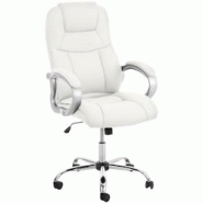 CLP Fauteuil de bureau BIG APOLL similicuir Blanc - blanc polyester 19616302 CLP Fauteuil de bureau BIG APOLL similicuir Blanc - blanc polyester 19616302