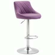 CLP Tabouret de bar Lazio en similicuir avec pied en métal Violet/Chrome - violet polyester 102287336 CLP Tabouret de bar Lazio en similicuir avec pied en métal Violet/Chrome - violet polyester 102287336