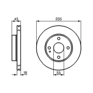 Disque de frein Bosch 0986478241 - ventilé, boîte de 2 disques, 4 trous, pour montage avant Disque de frein Bosch 0986478241 - ventilé, boîte de 2 disques, 4 trous, pour montage avant