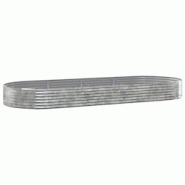Helloshop26 - Jardinière bac lit surélevé plantes fleurs terrasse jardin de jardin acier enduit de poudre argenté Argent 02_0039721 - 3000218551483 Helloshop26 - Jardinière bac lit surélevé plantes fleurs terrasse jardin de jardin acier enduit de poudre argenté Argent 02_0039721 - 3000218551483