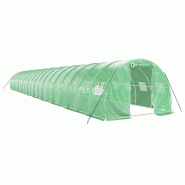 Helloshop26 - Serre tente abri plante fleur légumes avec cadre en acier 60 m² 20 x 3 x 2 m vert 02_0044616 - vert acier 3000220271997
