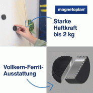 Magnetoplan Discofix aimant rond "magnum", noir - noir 1660012