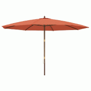 Parasol de jardin avec mât en bois terre cuite 400x273 cm Modèle Boréal Vision Pro - 363180