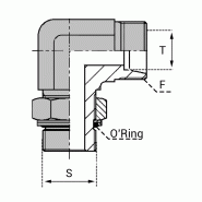 Raccords à bague Mâle UNF - LCMSAE0604 - 7/16' avec joint O-ring et contre-écrou