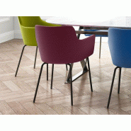 Chaise visiteur Cosy - tapissée - 4 pieds - 4 finitions de piètement - Grand choix de revêtements - Garantie 3 ans Chaise visiteur Cosy - tapissée - 4 pieds - 4 finitions de piètement - Grand choix de revêtements - Garantie 3 ans