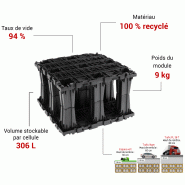 SO'BOX - système de stockage d'eau léger, modulaire, en polypropylène recyclé