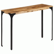 Table console marron 110x35x76cm bois massif de manguier et fer Modèle Ombre Tau Prime Plus - 374901
