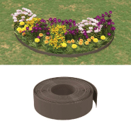 Vidaxl bordures de jardin 2 pcs marron 10 m 15 cm polyéthylène 3155448