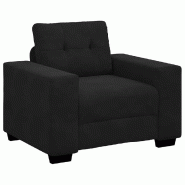 VidaXL Fauteuil noir 100x78x80 cm velours Modèle AbriAcacia 102 - 8721158690128