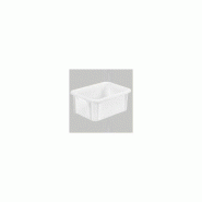 Bac alimentaire coins arrondis 400 x 300 13l - blanc