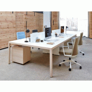 Bureau bench 4 personnes finition bois Bureau bench 4 personnes finition bois