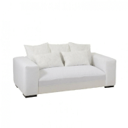 CANAPÉ DESIGN LITA 5 COUSSINS BLANC