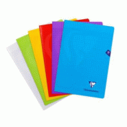 Clairefontaine Lot de 10 Cahier Mimesys A4, 48p./24 feuilles 90 g/m² piquées, coloris assortis (6), Séyès - 3329683031017