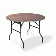 Cody - Table de banquet pliable ronde Ø 152 cm Noir/Bois