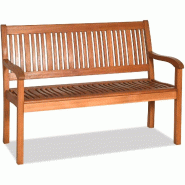 COSTWAY Banc parc jardin bois massif, charge 320kg, banc extérieur pour terrasse balcon jardin, 126x63x91cm - marron Bois manufacturé TI85000
