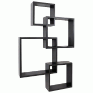 Décoshop26 - Étagère murale moderne en forme de cubes design contemporain 91 x 59 x 10 cm en bois noir 04_0009075 - Bois massif 3000267305105 Décoshop26 - Étagère murale moderne en forme de cubes design contemporain 91 x 59 x 10 cm en bois noir 04_0009075 - Bois massif 3000267305105