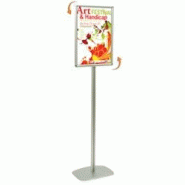 Edimeta Porte-affiches / Porte-messages Cadro-Clic® A2 sur pied H 180 cm - gris aluminium 214006 Edimeta Porte-affiches / Porte-messages Cadro-Clic® A2 sur pied H 180 cm - gris aluminium 214006