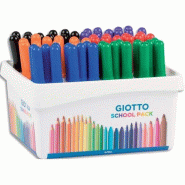 Giotto Schoolpack de 60 feutres Robercolor Whiteboard Marker, effaçable à sec, pointe ogive 4mm, couleurs assorties (6) - 8000825007828
