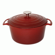 Grande cocotte ronde rouge - Vogue - fonte 4L - 125(H)x235(Ø)mm Grande cocotte ronde rouge - Vogue - fonte 4L - 125(H)x235(Ø)mm