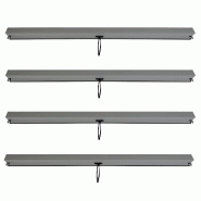 Mendler Paroi latérale pour pergola HWC-L46, set de 4 pergolas Rollo Paroi latérale de rechange, tissu/textile résistant aux tempêtes 3x3m ~ anthr