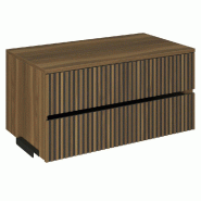 Meuble 2tiroirsQV Vertigo T01 Noir L87xP48,5xH41,8cm - supp.Crém.Noir olivier