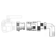 Pack Vidange Cuve IBC à cames 2&quot; S60X6 - Embout Coudé Ø 25