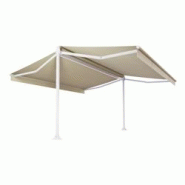 Store double pente Mabay 4,20x2x2,00 M Intersun Manuel (Manuelle - Blanc satiné RAL9010 - Ecru 300g/m²) - beige aluminium 3662618010207 Store double pente Mabay 4,20x2x2,00 M Intersun Manuel (Manuelle - Blanc satiné RAL9010 - Ecru 300g/m²) - beige aluminium 3662618010207