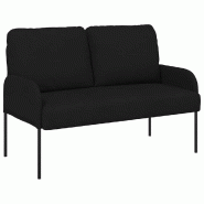 VidaXL Canapés avec coussin 110cm Noir Contreplaqué Modèle Opaline Royale - 42023448