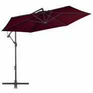 VidaXL Parasol de jardin en porte-à-faux avec mât en aluminium Modèle Orion Select - rouge 313754