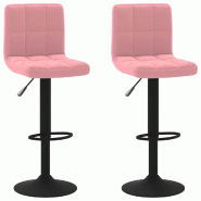 VidaXL Tabourets de bar lot de 2 rose velours Modèle Aero Stella Pro - rose 334310
