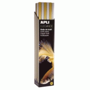 Apli Lot de 30 rouleaux de papier cadeau kraft, 70 g/m², 3m x 1m, coloris or/argent - 8410782165088