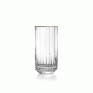 Bazar Bizar Verre long drink en verre 6.7x6.7x14 cm naturel or - Lot de 16 - multicolore verre CNKJ003NGo-MTR16