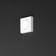 Bouton - Plafonnier LED GX53 max 15 W, carré 11,5x11,5 cm, métal peint, IP20 - Perenz - Blanc - blanc 8564 B