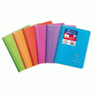 Clairefontaine Lot de 10 Carnet Kover Book 9x14, 100p./50 feuilles 90 g/m² reliure intégrale, couv. Envel. Transparentes assorties (6), quadrillé 5