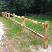 Clotûres Rustique 1 ou 2 lisses Ø 70 x 2000 mm PRIX AU ML